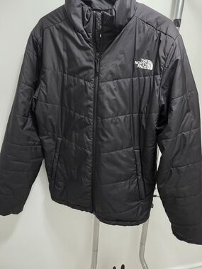The North Face Black Insulated Jacket with Logo Tab